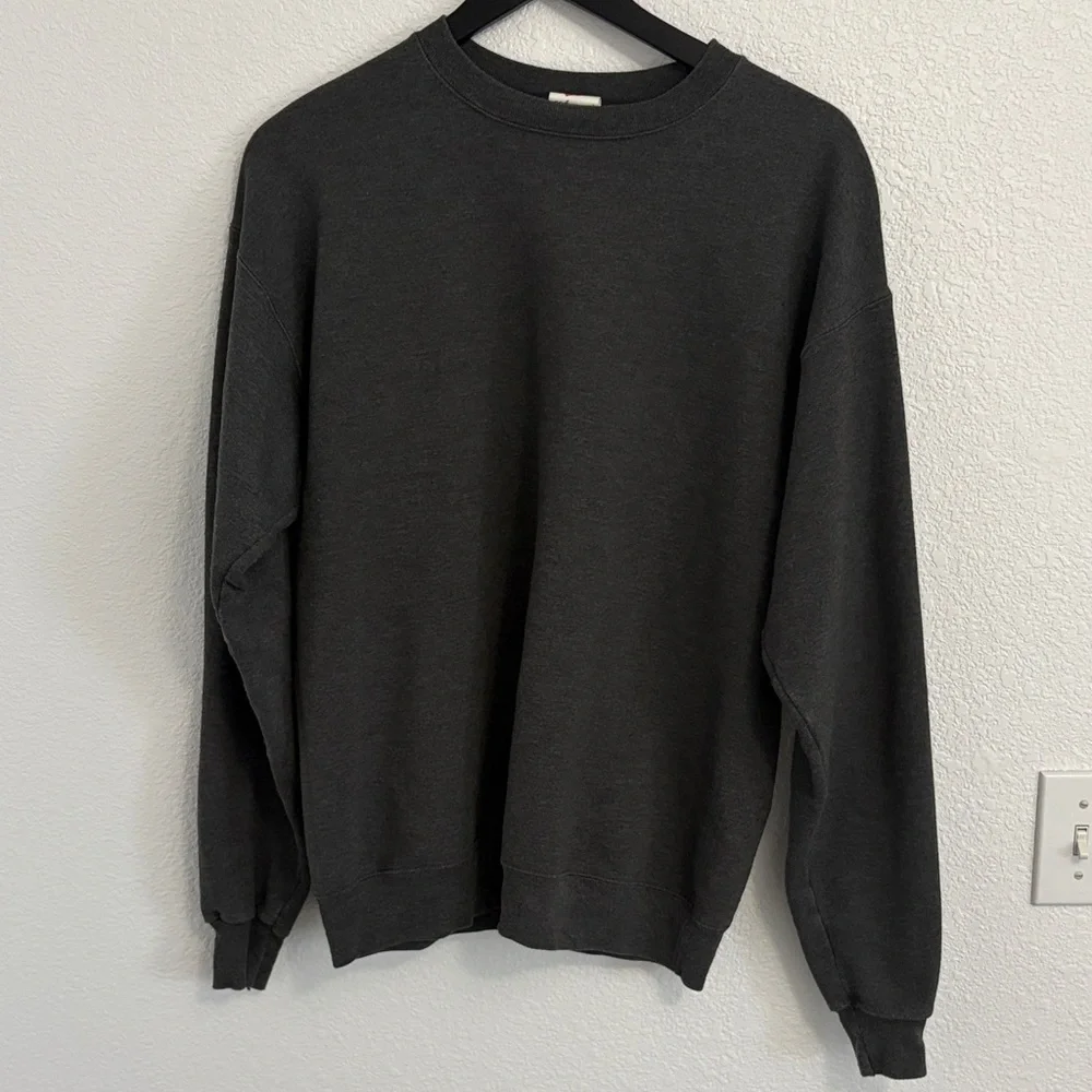 Hanes EcoSmart Unisex Fleece Sweatshirt Charcoal Gray